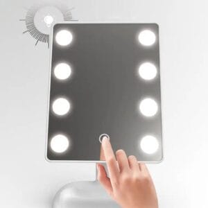 Pasqyre portative me drita led