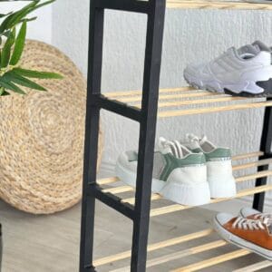 Raft këpucësh i çmontueshëm për korridor me katër nivele Raft këpucësh i çmontueshëm për korridor me katër nivele