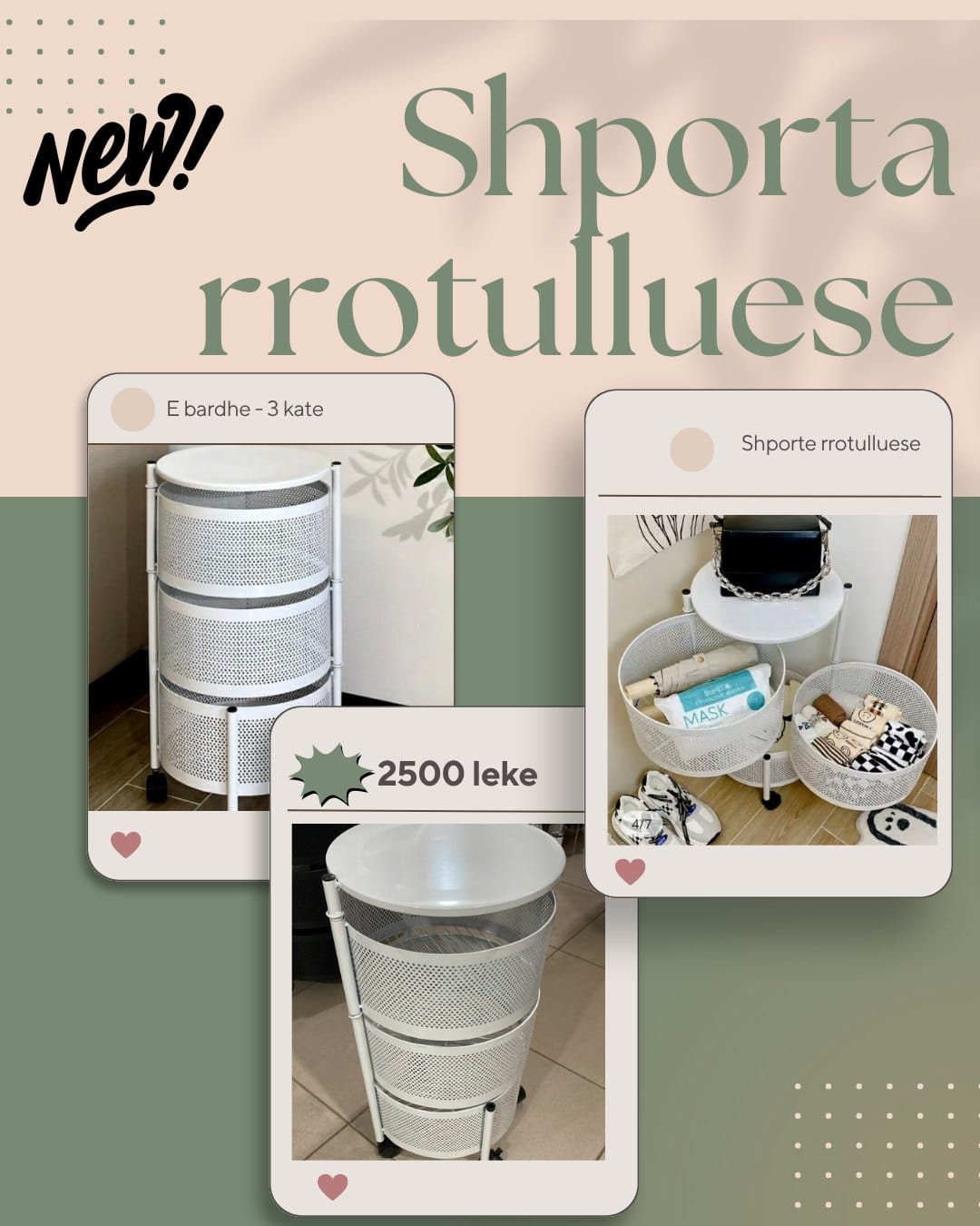 Shporta Rrotulluese me 3 kate Shporta Rrotulluese me 3 kate - Figura 2