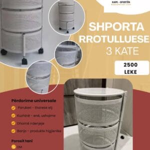 Shporta Rrotulluese me 3 kate Shporta Rrotulluese me 3 kate