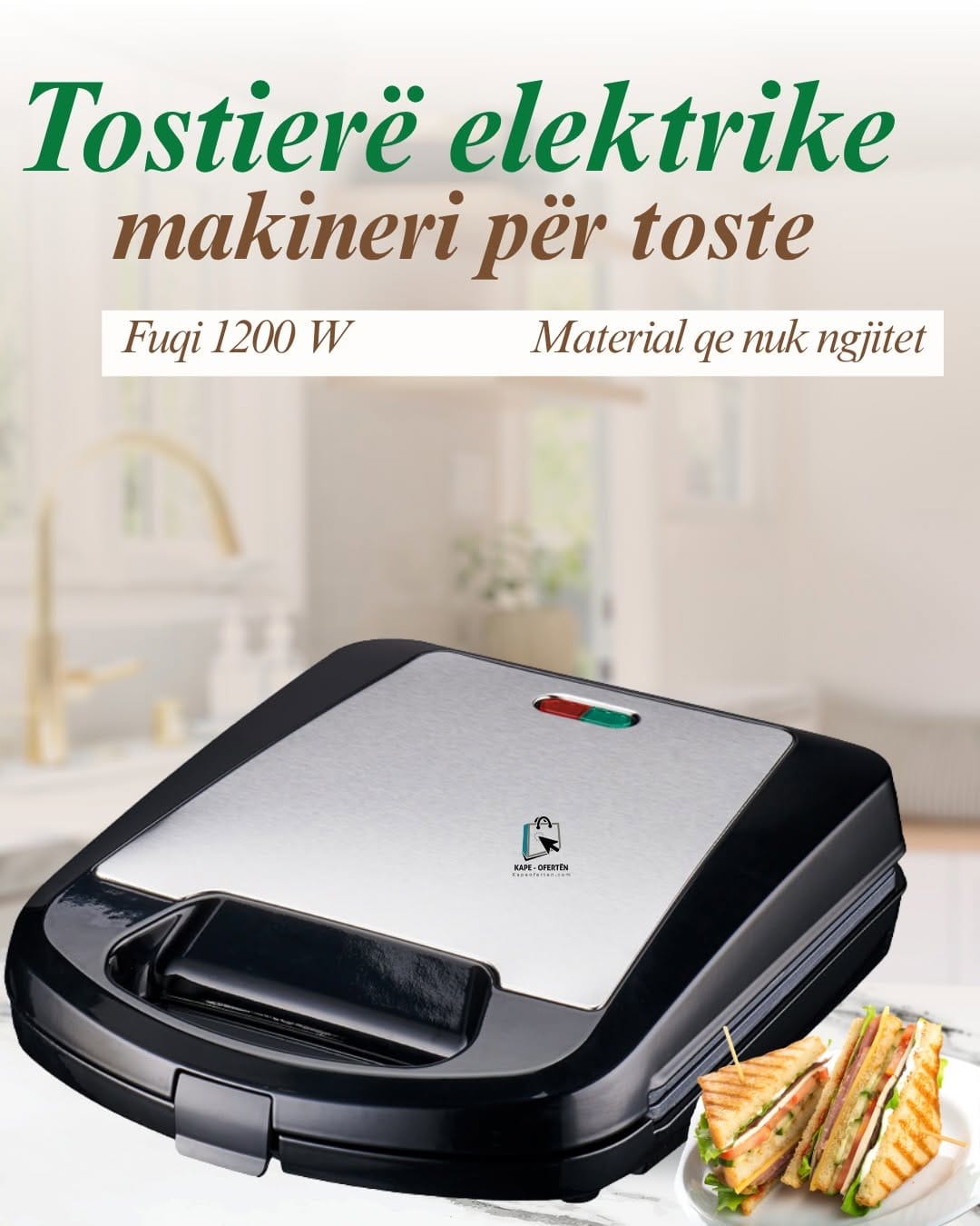 TOSTIERE ELEKTRIKE -SANDWICH MAKER PREMIUM – UAKEEN GERMANY TOSTIERE ELEKTRIKE -SANDWICH MAKER PREMIUM - UAKEEN GERMANY - Figura 5